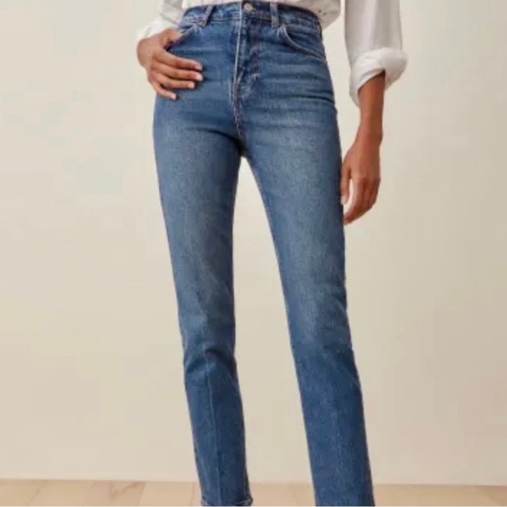 Reformation High Rise Blue Jeans
